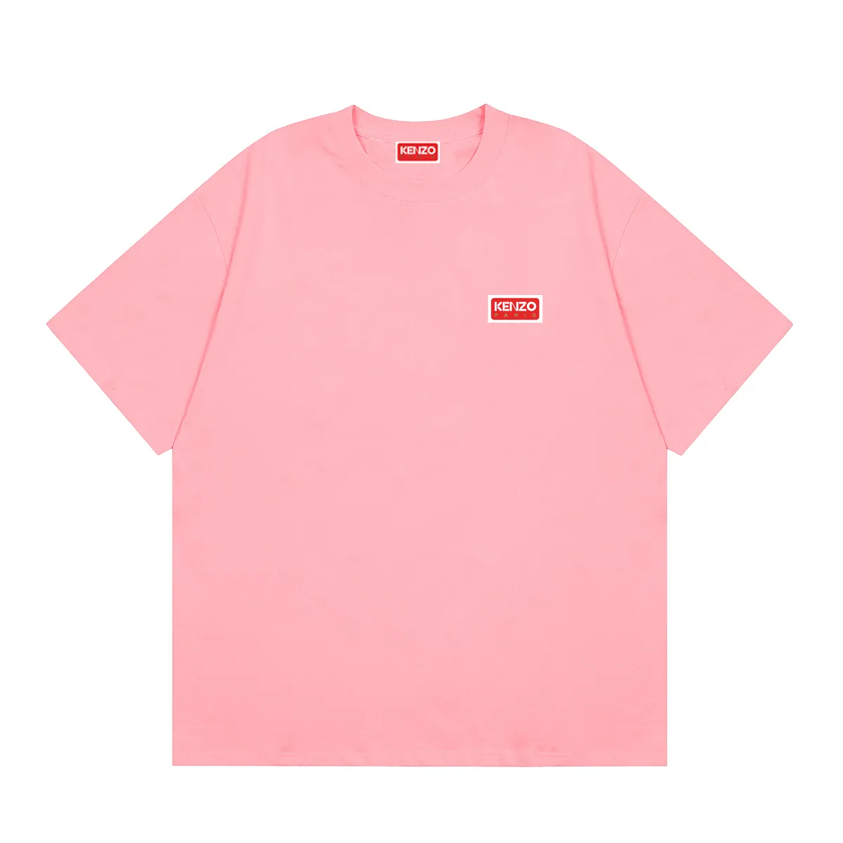 KENZO 23 early autumn new men's and women's Same Style short-sleeved T-shirt is the iconic clothing in KENZOSeries. This season. This clothing has a small KENZO Paris LOGO embroidered patch on the chest. There is a large printed LOGO on the back. It adds street style. Color: Black, Apricot, White, Tibetan Blue, Seagull Gray. Pink Size: M L XL XXL. Three standards: K 63